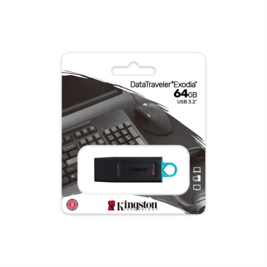 Pen Drive Datatraveler Exodia 64GB - USB 3.2 KINGSTON