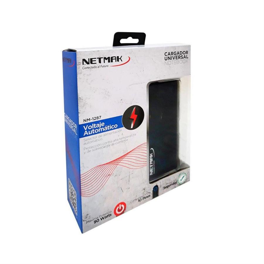 Cargador De Notebook NM-1287 Automatico Universal 90W - NETMAK