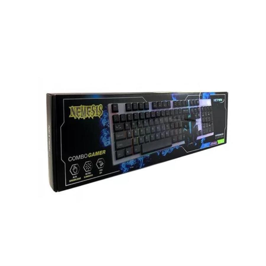 Kit Teclado + Mouse Gamer - Retroiluminado - NM-NEMESIS - NETMAK