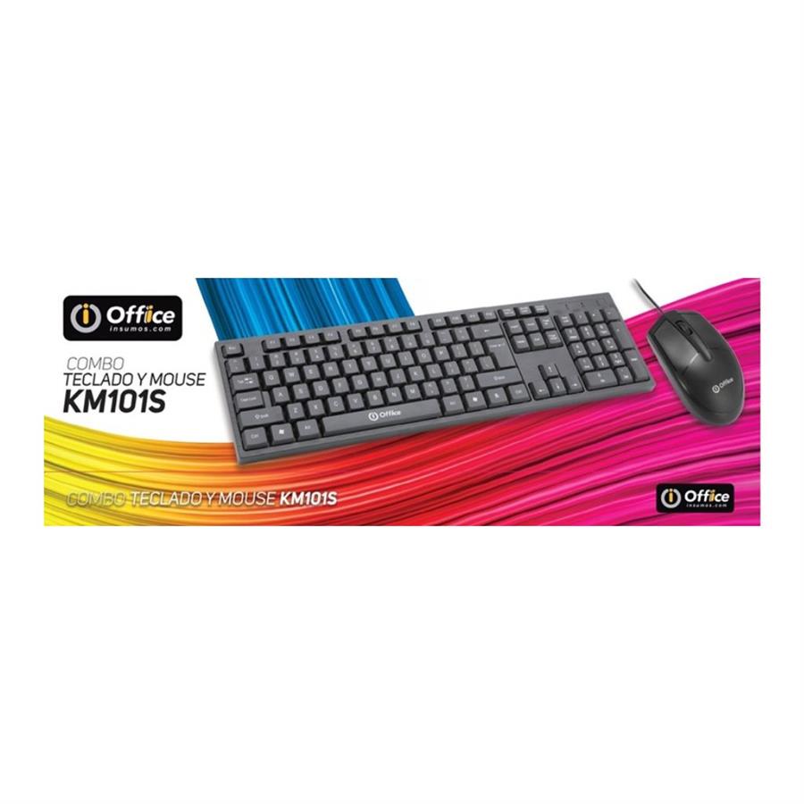 Kit Teclado + Mouse USB - KM-101S - OFFICE
