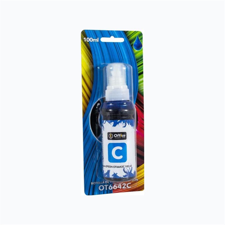 Botella de Tinta Con Aplicador P/EPSON - 70CC -  CYAN - EN BLISTER - OT664/504