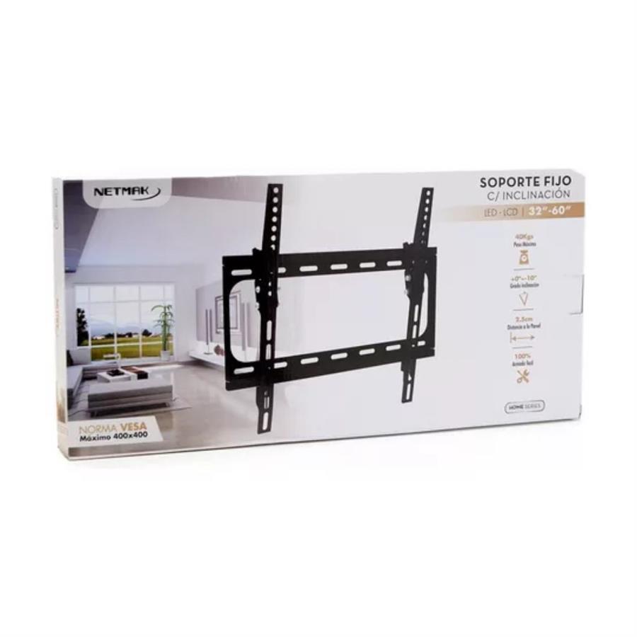 Soporte para Monitor/TV - 32" A 55" -  NM-ST09 - FIJO C/INCLINACION - NETMAK