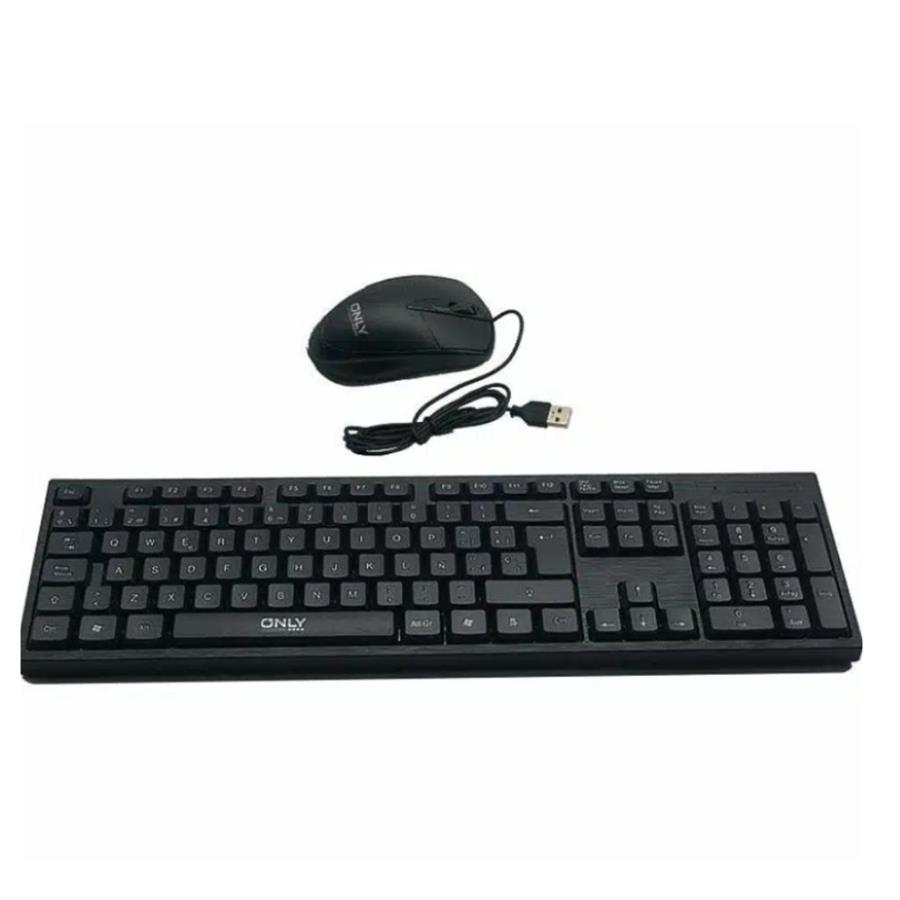 KIT TECLADO+MOUSE - MOD D52-20 - NEGRO - USB - ONLY-D52-20 - ONLY