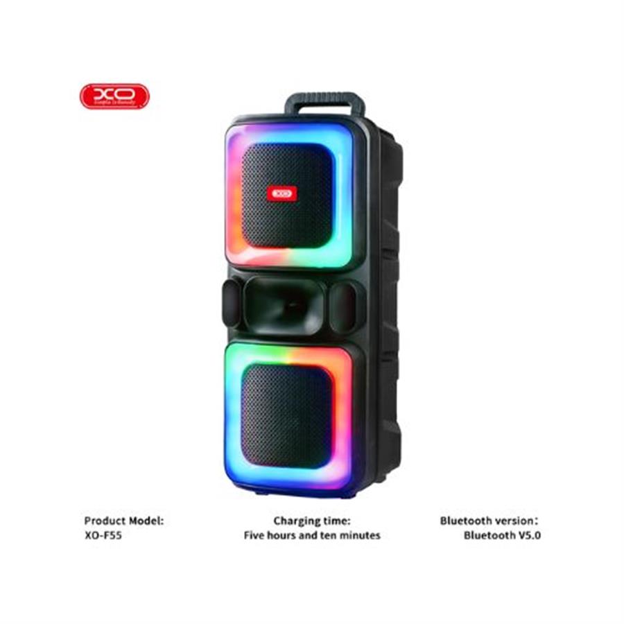 PARLANTE BLUETOOTH WOOFER DUAL XO-F55 8 PULGADAS RGB 20W