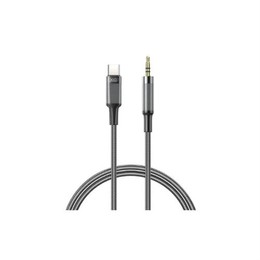 CABLE AUDIO TIPO C M A PLUG 3.5 M XO-NB-R279B NEGRO 1.00MTS