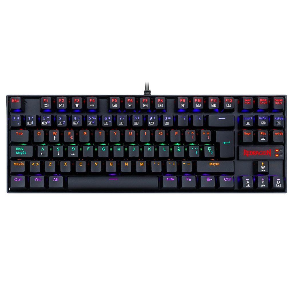 Teclado Redragon Kumara 2 K552 Rainbow Negro