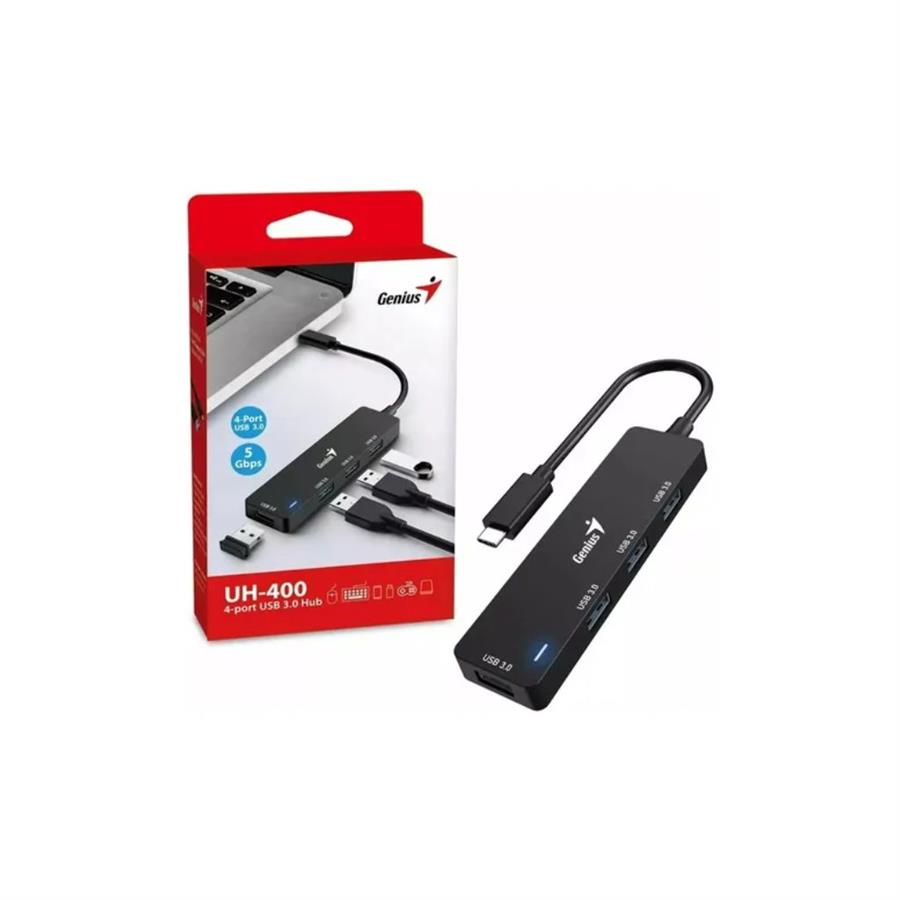 HUB GENIUS UH-400 USB-C A USB-A 3.0 X4