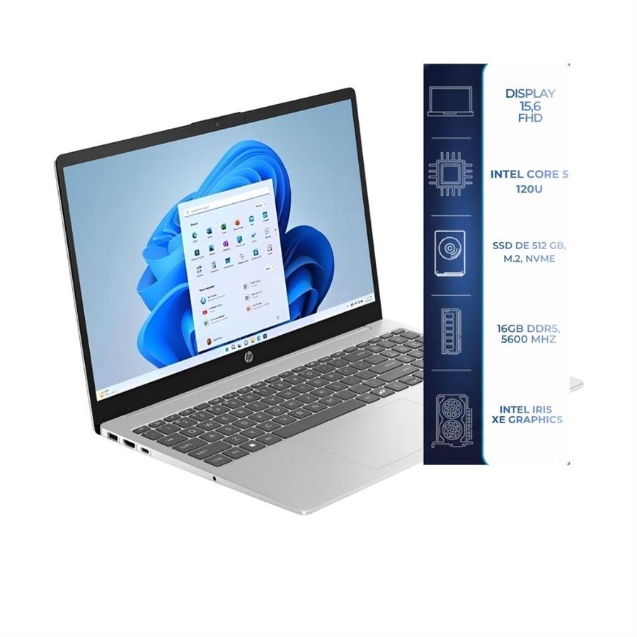 HP 15-FD0215DX I5-1334U/16GB/SSD 512GB 15.6" FHD TOUCHSREEN W11 PLATA