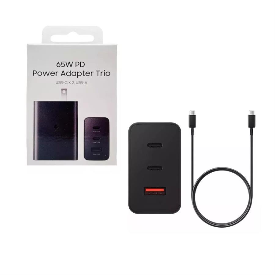 Cargador Certificado - Puertos 2 Tipo C + USB - TURBOPOWER - SAMSUNG