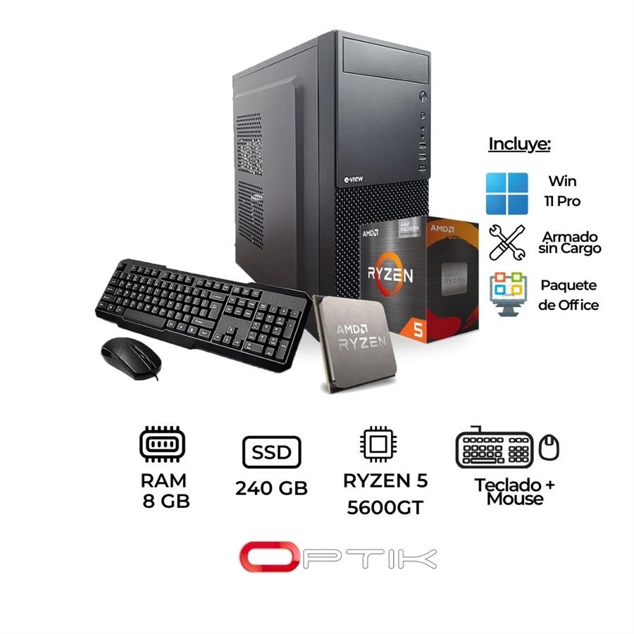 COMPUTADORA - PC AMD - RYZEN 5 5600GT + 8GB RAM + SSD 240GB - Win 11