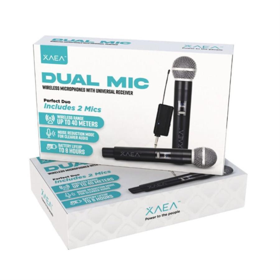 MICROFONO DOBLE INALAMBRICO MODX-065 – XAEA – NEGRO
