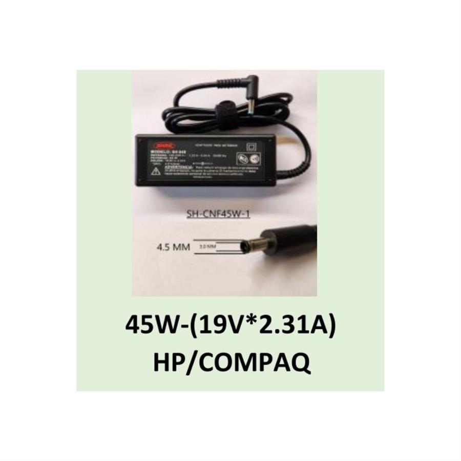 CARGADOR NOTEBOOK SH-CNF45W-1 DELL/HP/COMPAQ 19,5V/2,31A - 4.5 X 3.0 MM