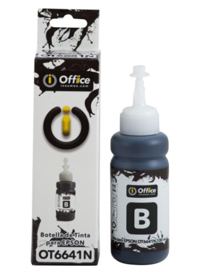 Botella de Tinta P/EPSON 100CC  NEGRO EN CAJA OT6641N CON APLICADOR OFFICE