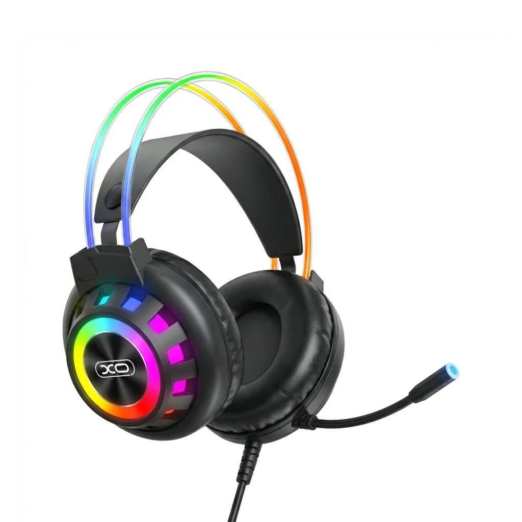 AURICULAR GAMER XO-GE10 NEGRO o BLANCO RGB CON MICRÓFONO USB JACK 3.5MM