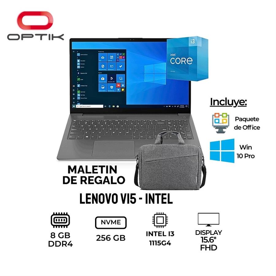 LENOVO V15 I3-1115G4/8GB RAM/256GB SSD /15.6" FHD/UK (MALETIN DE REGALO)
