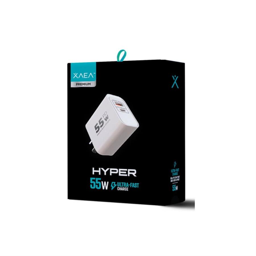 ADAPTADOR-CARGADOR 220V MODX-516 HYPER – 5,4A – 1USB + 1TC – XAEA – BLANCO