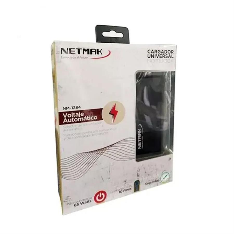 Cargador de Notebook - NM-1284 - Automatico Universal 65W - NETMAK